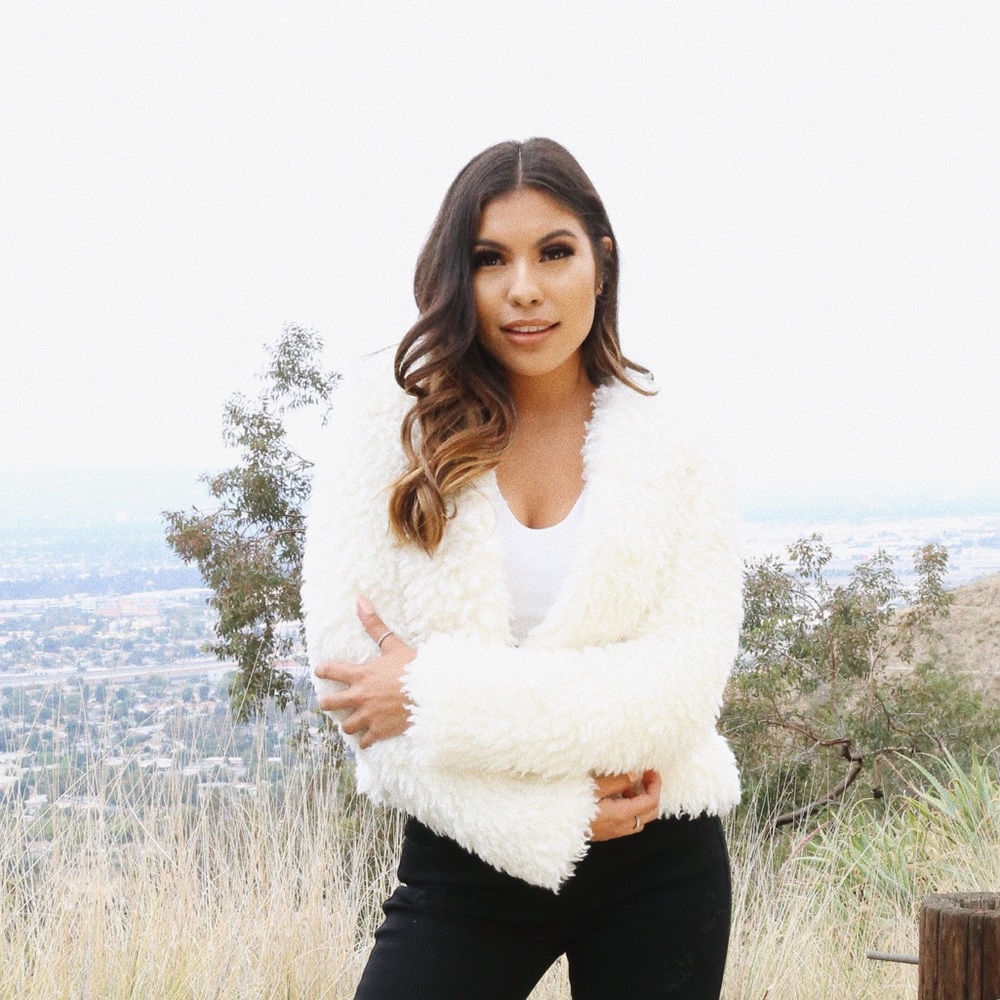 Cropped Faux Fur Jacket.